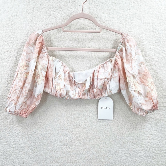 Rumer Isola floral crop top and midi skirt set Size M NWT - Picture 4 of 16